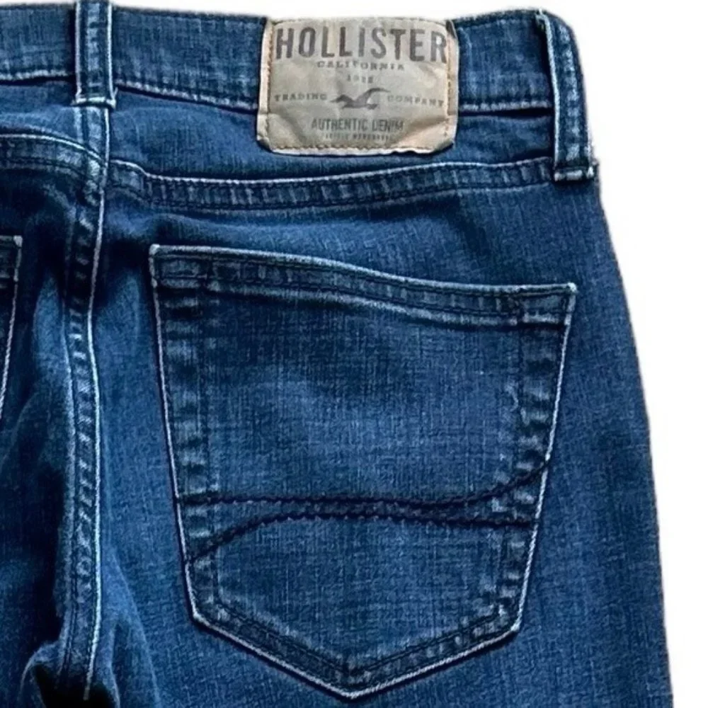 Hollister Jeans 28 X 30 Slim Straight Medium Wash Blue Denim - Picture 6 of 11